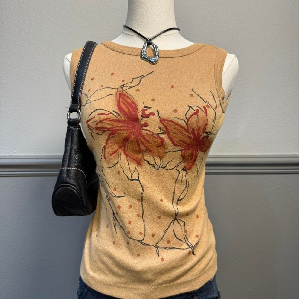 Y2K Shimmery graphic tank